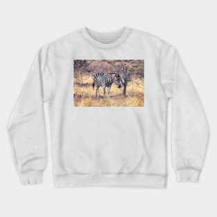 Zebra in the Bush Crewneck Sweatshirt